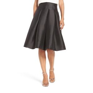Eliza J. waisted full pleated black skirt.